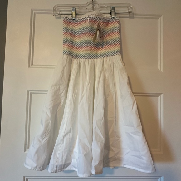 NWT Striped Pastel and White Strapless Dress - Picture 5 of 7